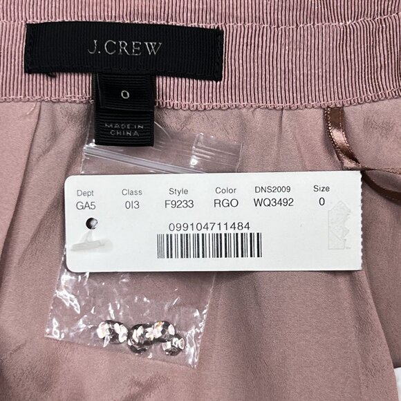 J. Crew Rose Gold Sequins Pencil Midi Skirt Holiday Party Size 0 - NWT - Picture 5 of 8